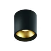 SOLO 1 ROUND loftlampe, sort/guld