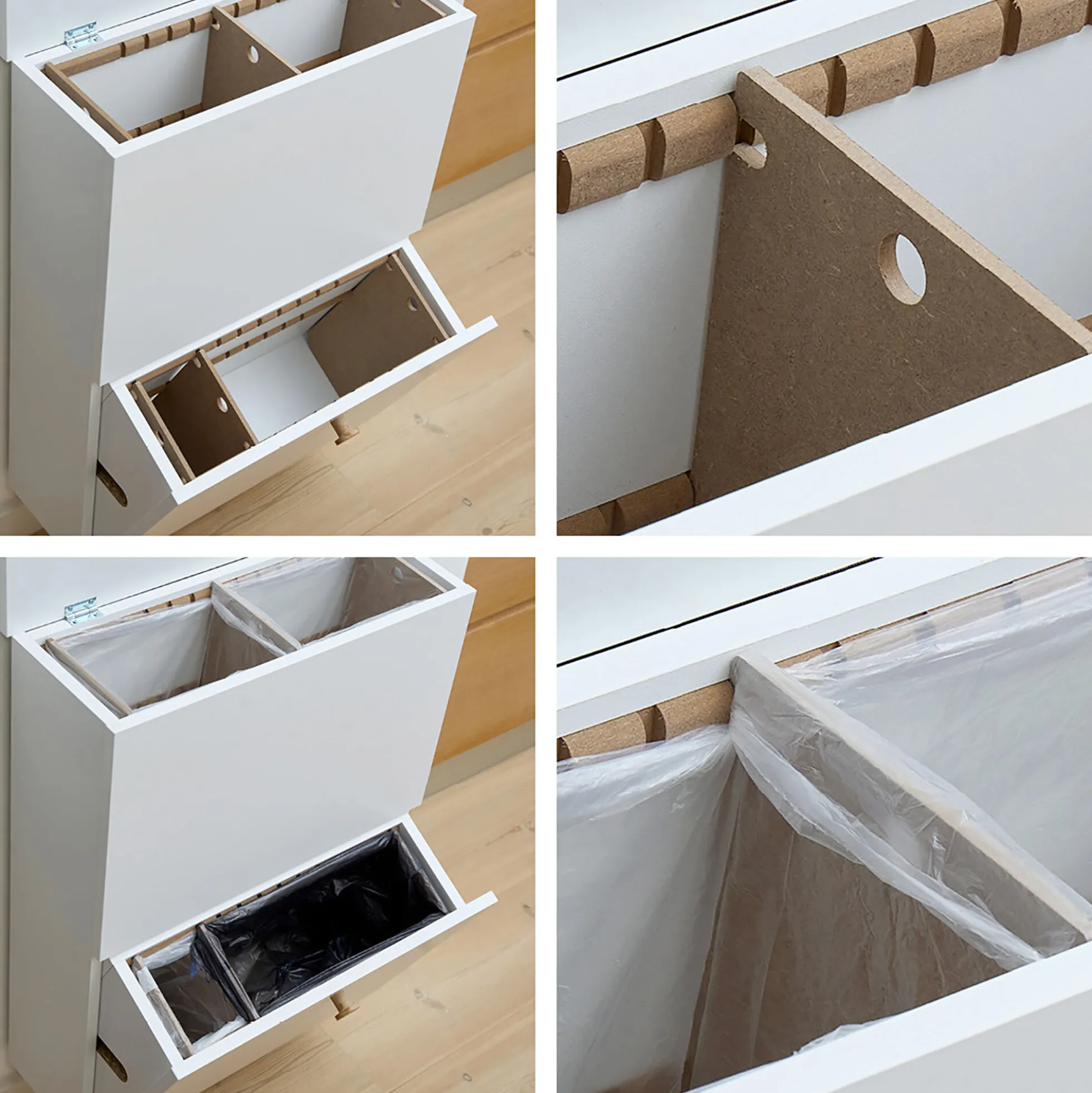 SORTED Premium Tall affaldssortering, white/RAL 9010