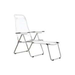 Spaghetti Outdoor Sunbed, white matt