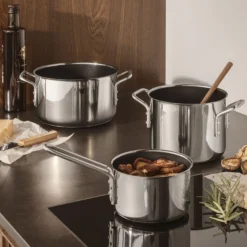 Stainless Steel Grydesæt keramisk Slip-Let® belægning
