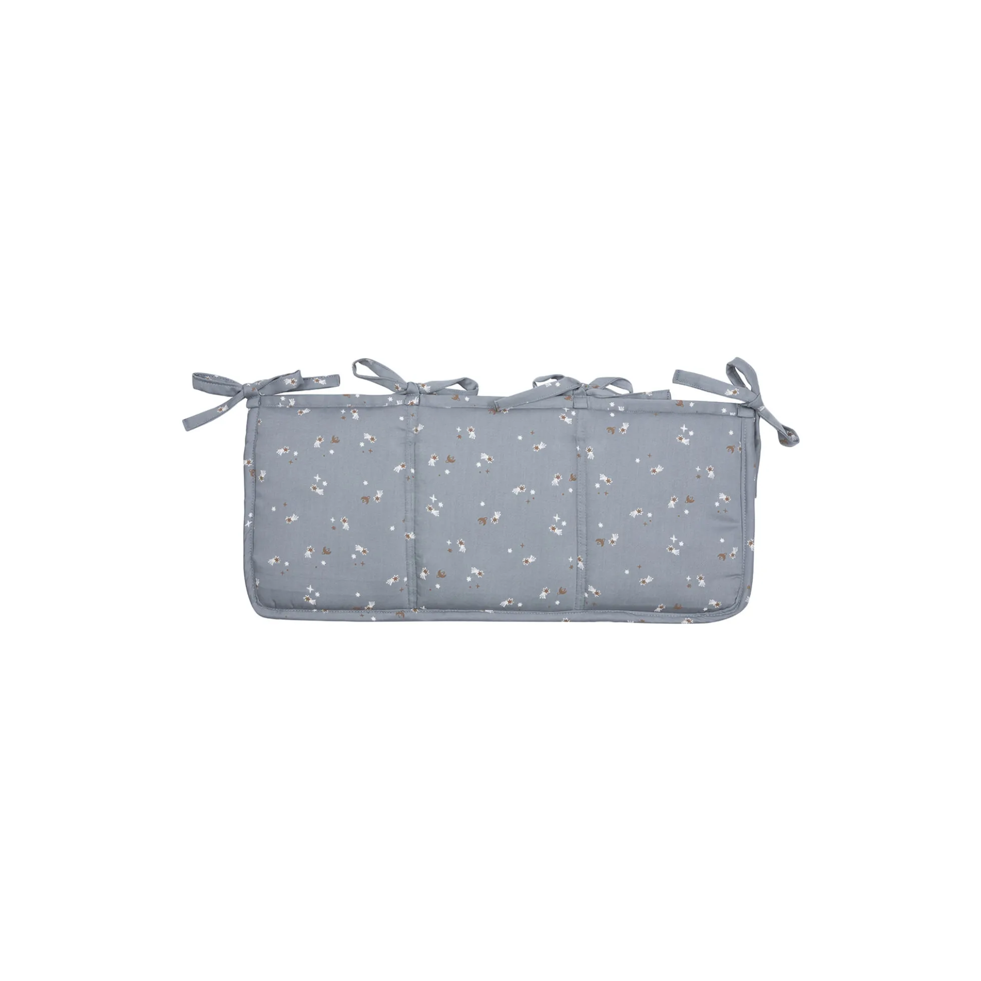 STARS sengelomme, jasmin blue/balsam cream/walnut