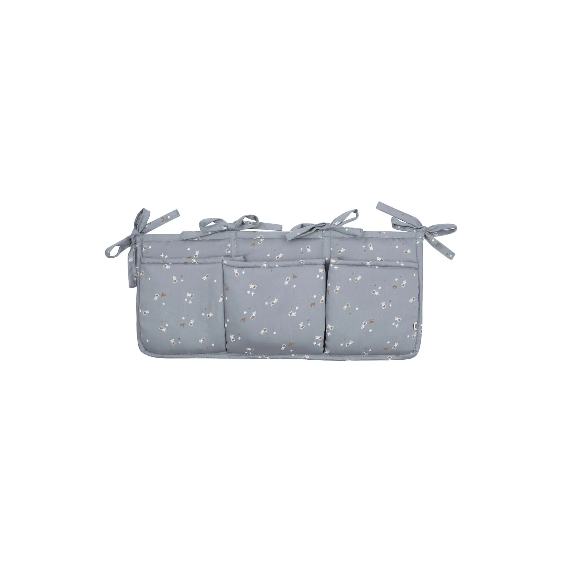 STARS sengelomme, jasmin blue/balsam cream/walnut