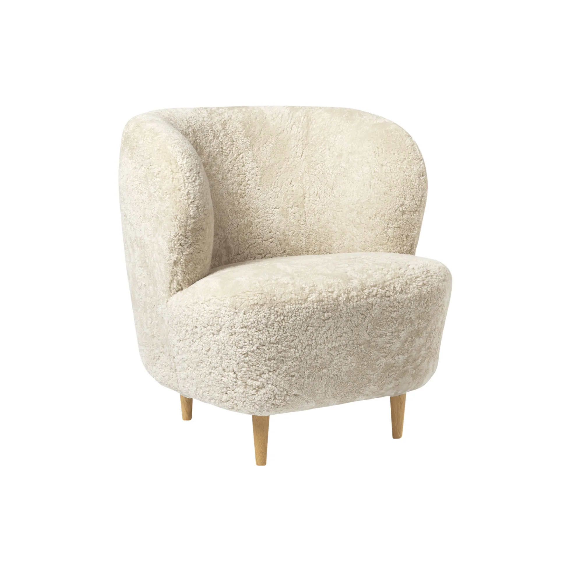 Stay Lounge Chair, Moonlight/oak semi matt