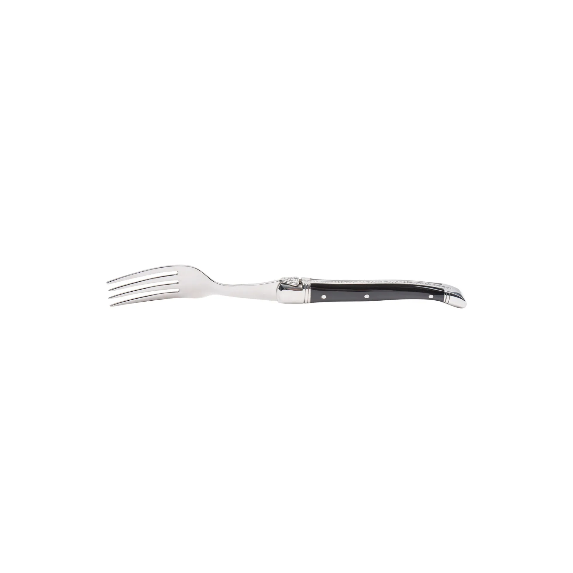 Steakgaffel, sort horn