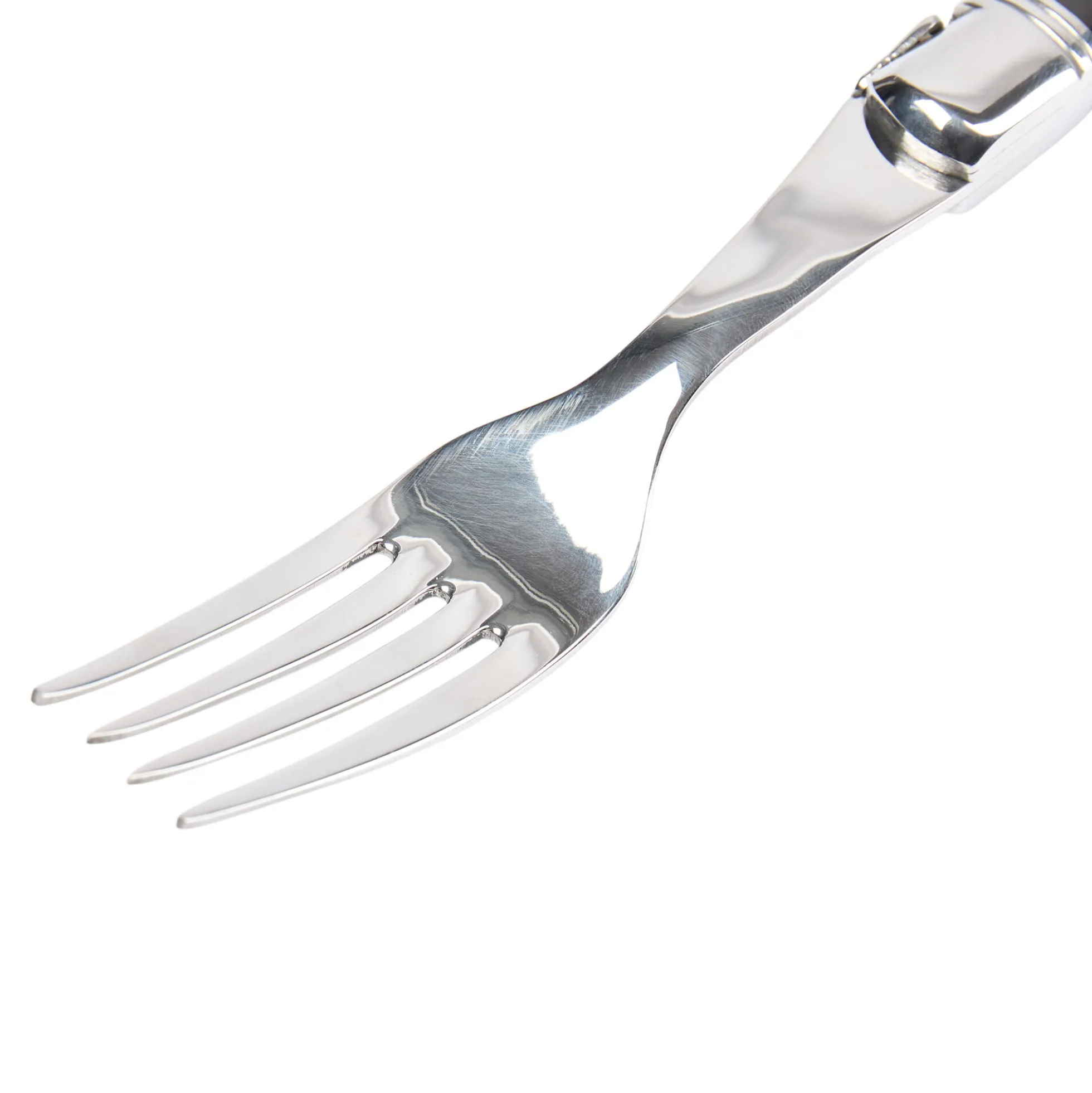 Steakgaffel, sort horn
