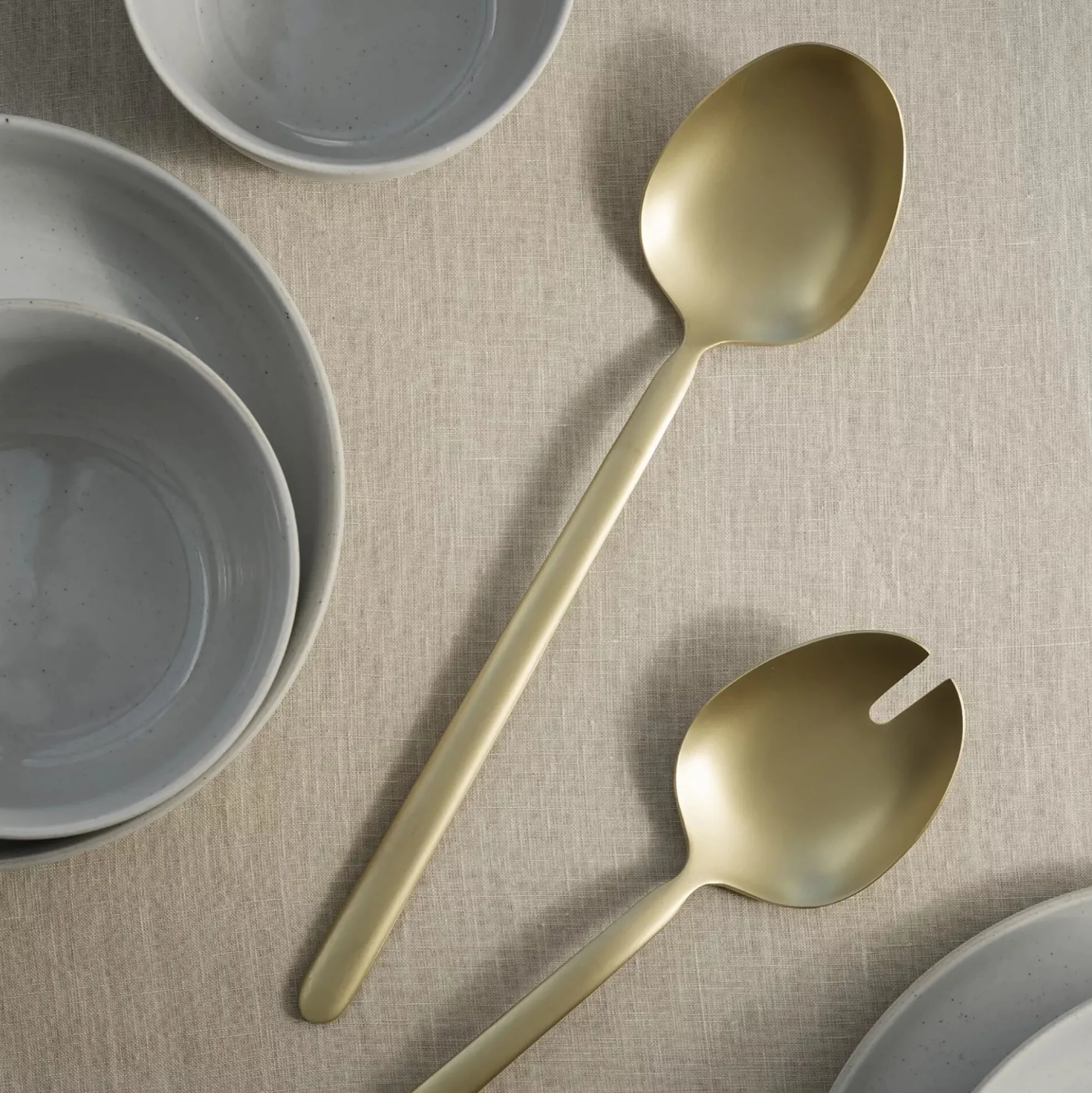 STELLA Salad Servers, champagne