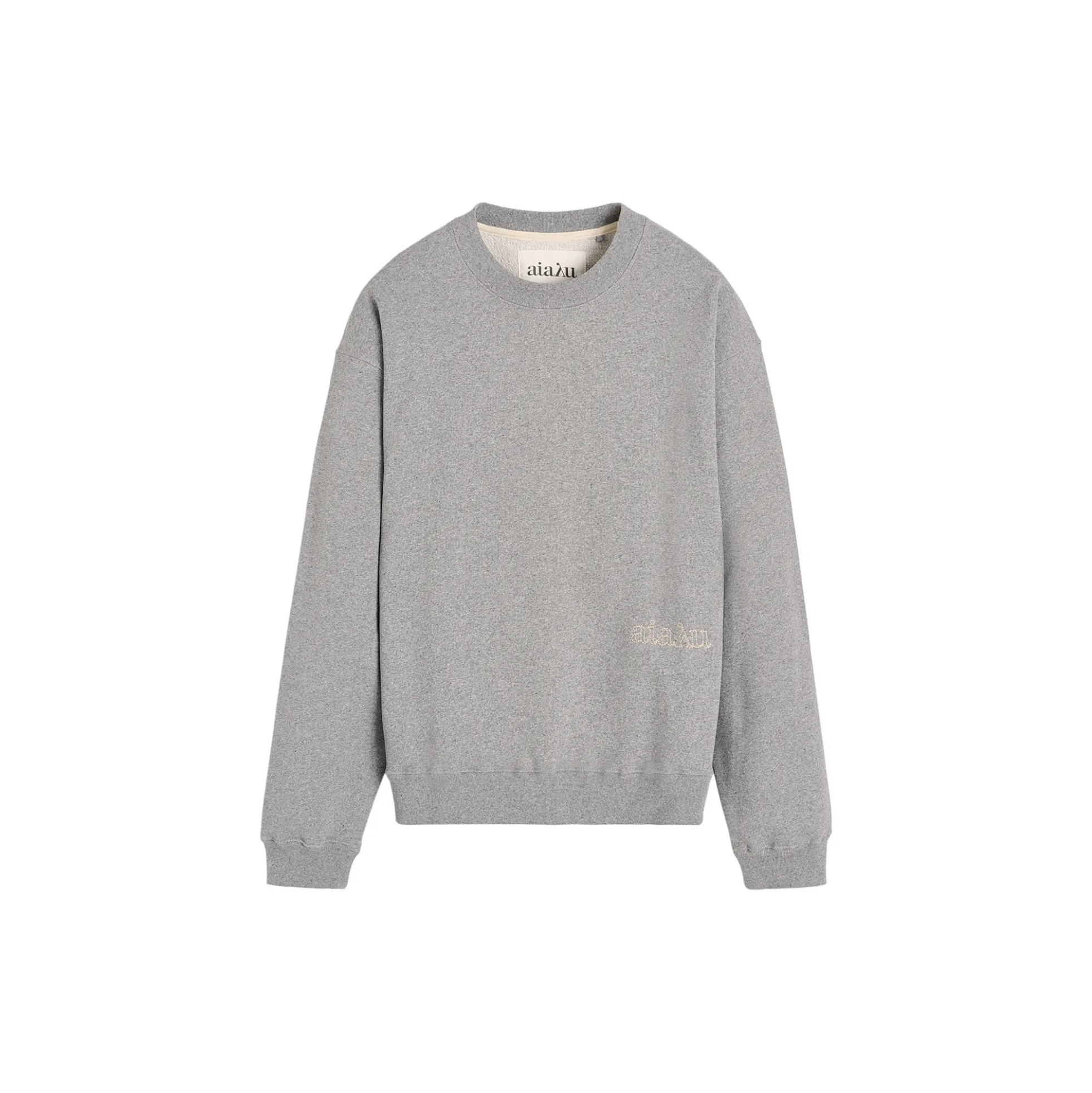 Stitched Circular Sweatshirt, grey melange