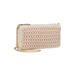 Strikket Clutch Kæde Multi, beige-rose-brown