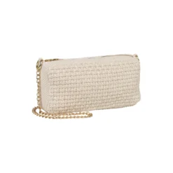 Strikket Clutch Kæde Petra, beige melange