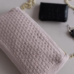 Strikket Clutch Kæde Petra, husted violet