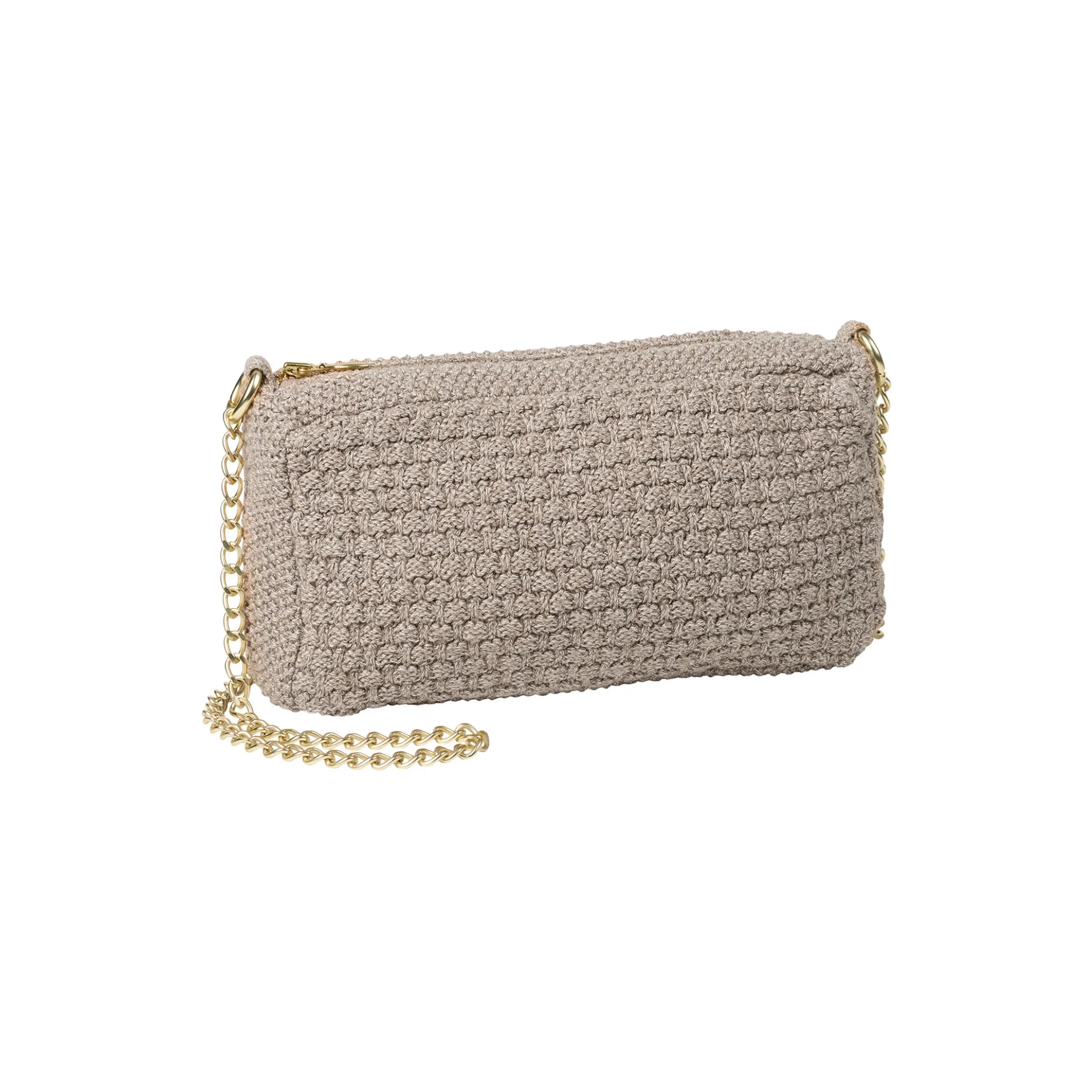 Strikket Clutch Kæde Petra, tiger melange