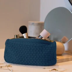 Strikket Clutch Petra, dark blue melange
