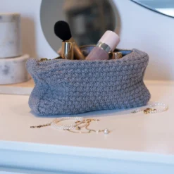 Strikket Clutch Petra, med grey melange