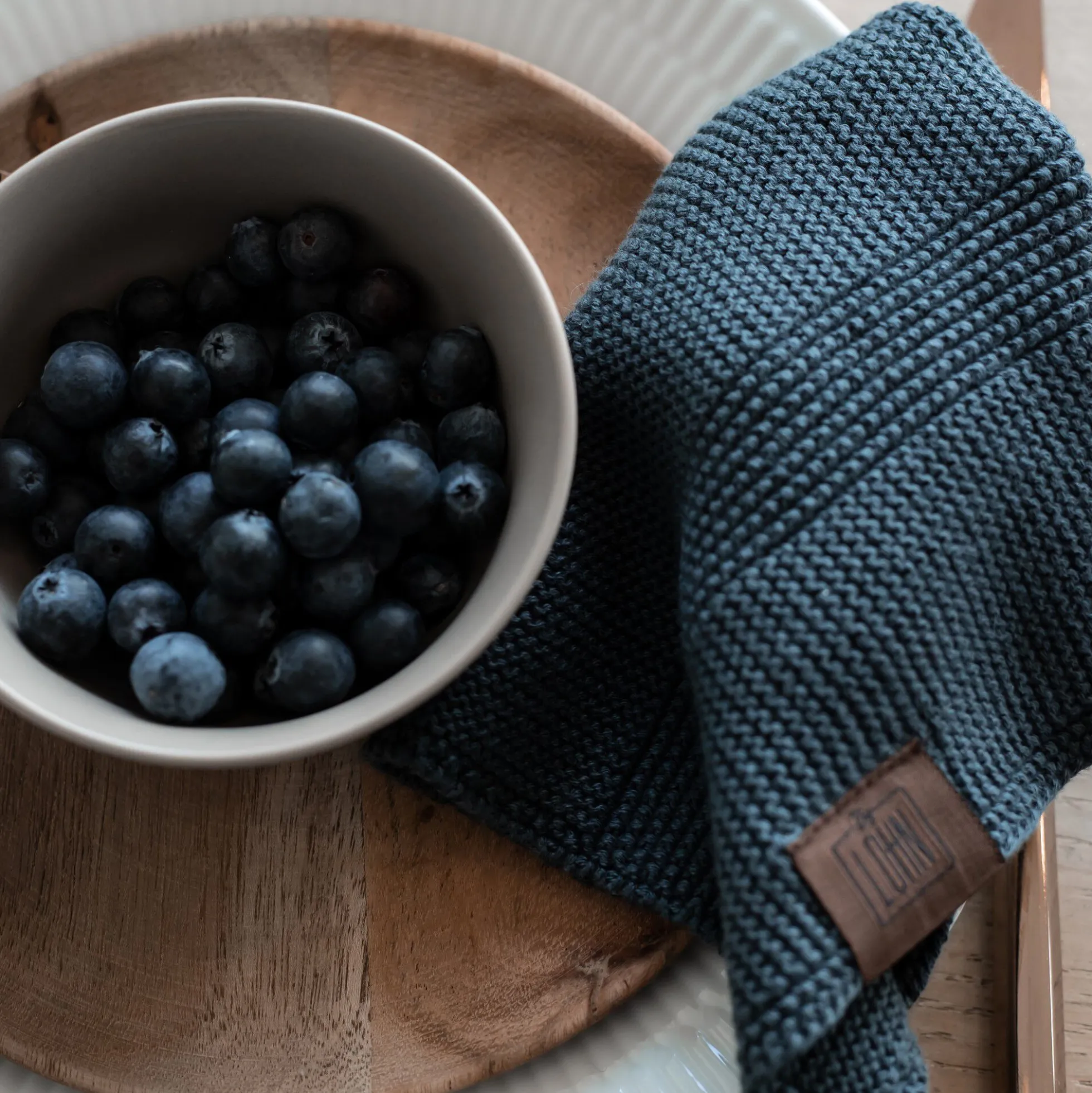 Strikket Klud, dark grey