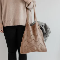 Strikket Net, khaki