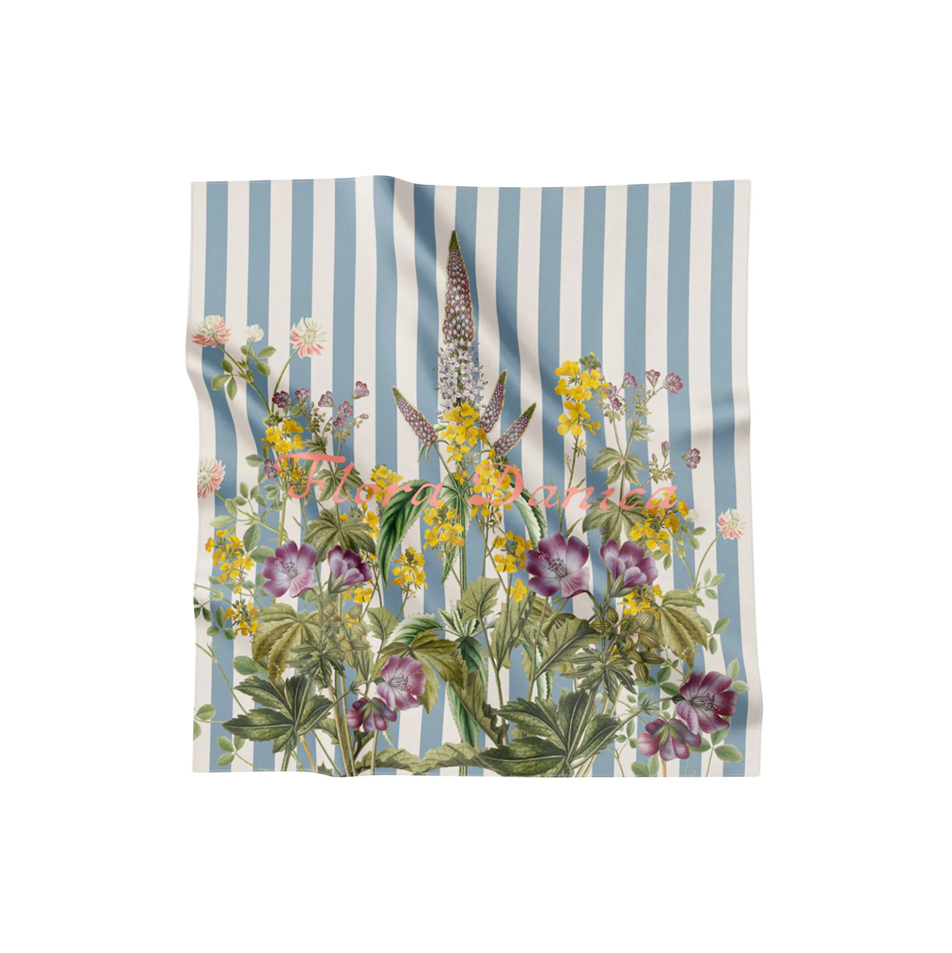 Striped Flower Meadow silketørklæde