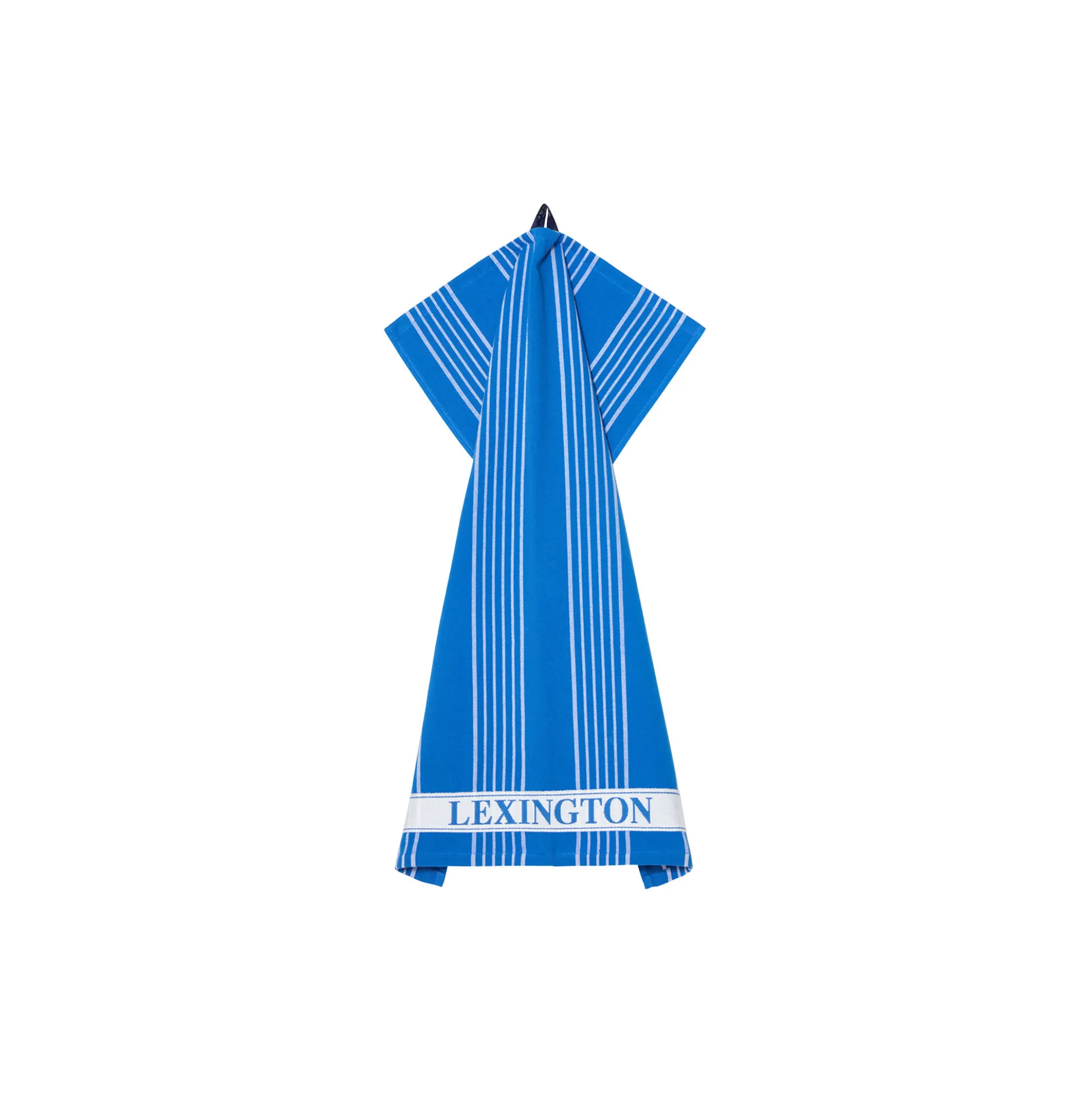 Striped Organic Cotton Terry Kitchen Towel, blue/white
