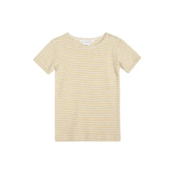 Stripe Tee Short, chamomile/offwhite