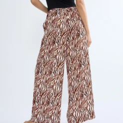 Summer Satin Trousers, white - dark combination