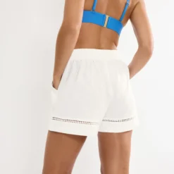 Summer Wear Shorts, silk white