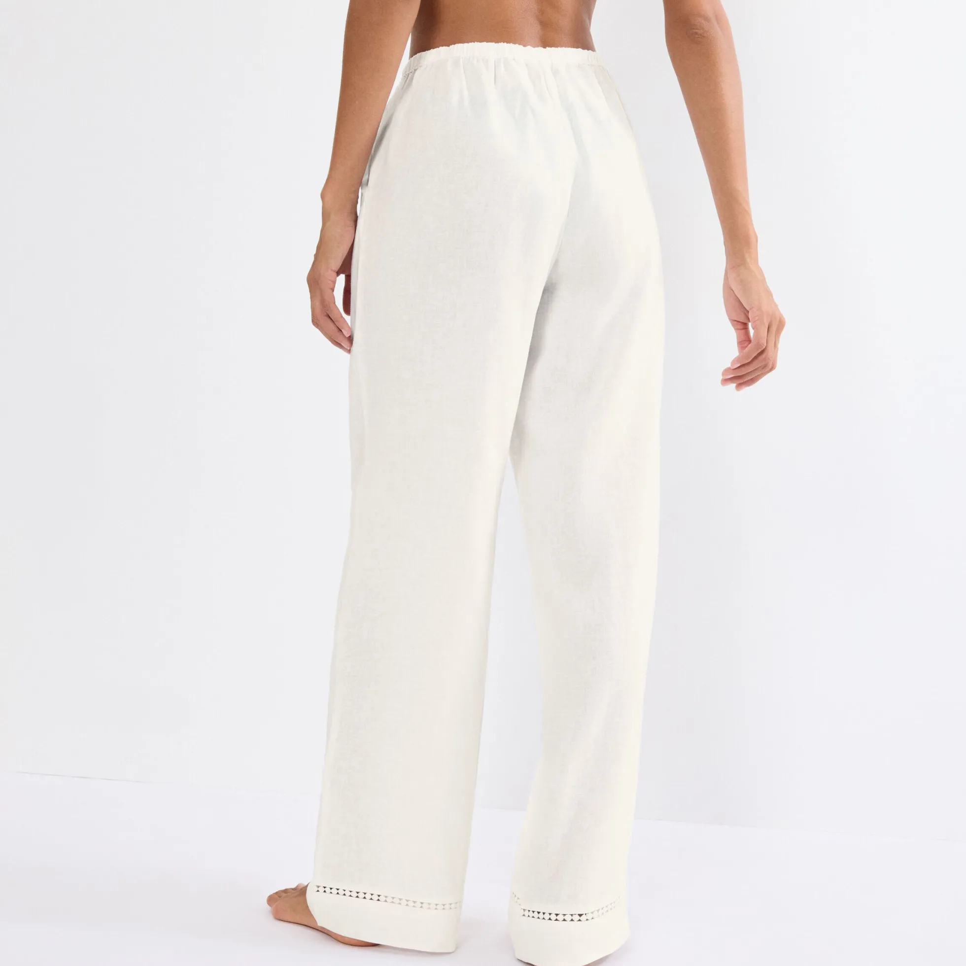 Summer Wear Trousers 01, silk white