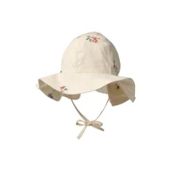 Sun Hat Daisy, ivory embroidery flowers