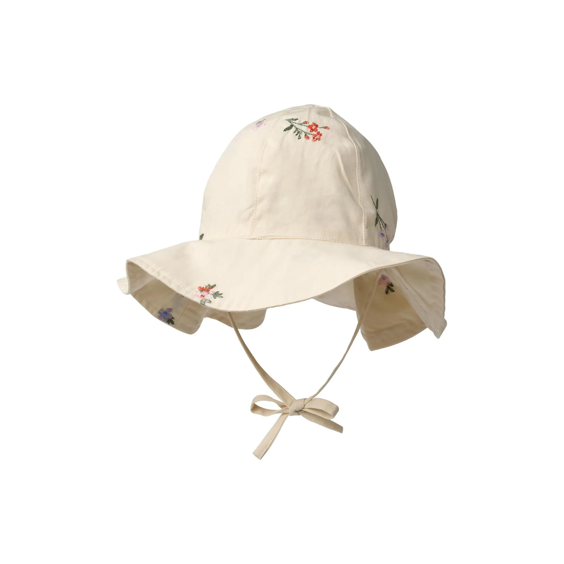 Sun Hat Daisy, ivory embroidery flowers