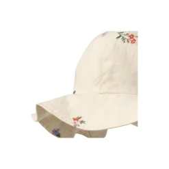 Sun Hat Daisy, ivory embroidery flowers