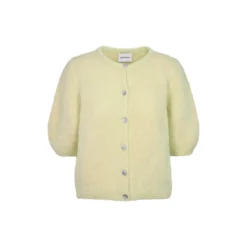 Susan Kortærmet Cardigan, light yellow