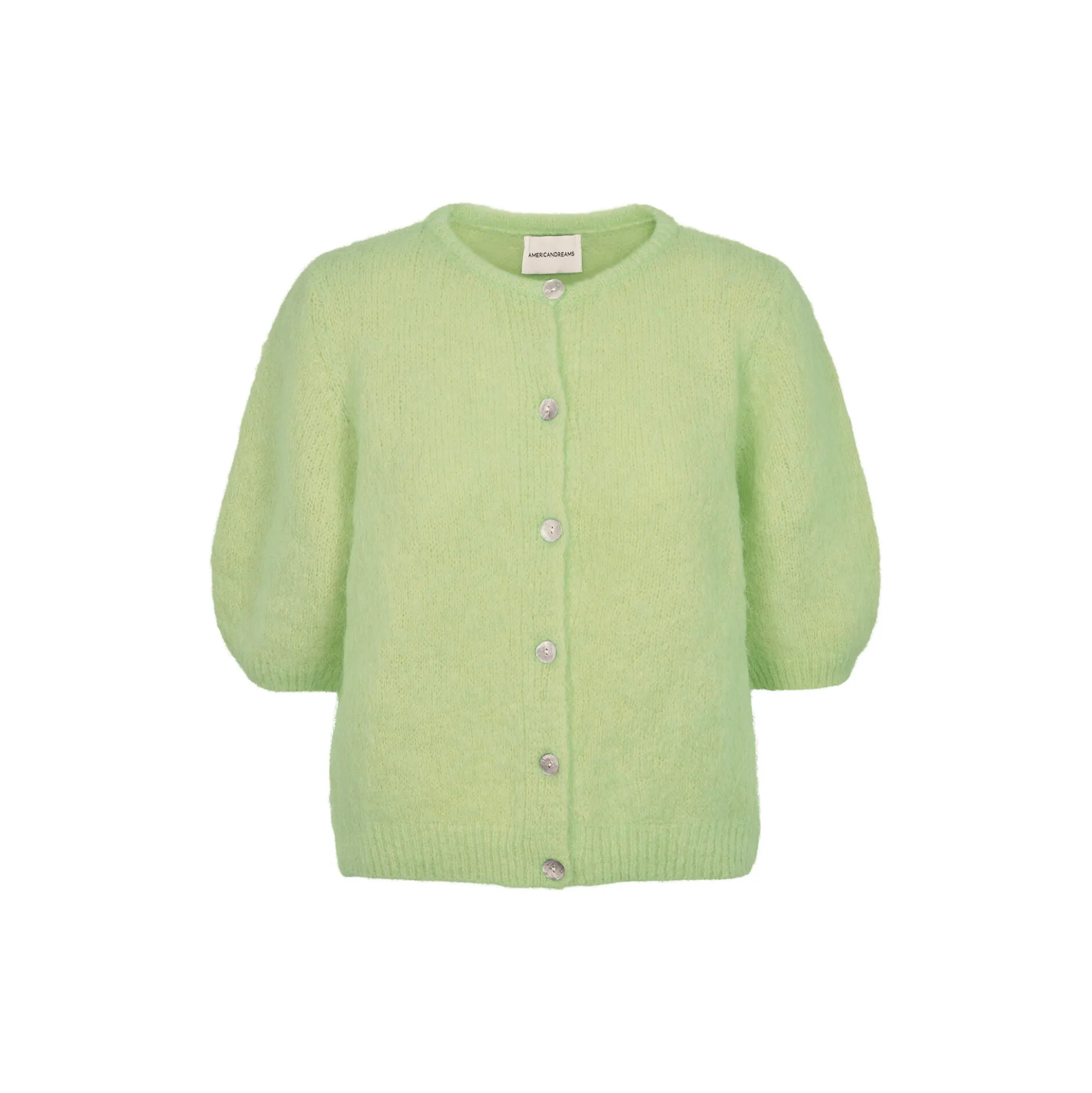 Susan Kortærmet Cardigan, tea green