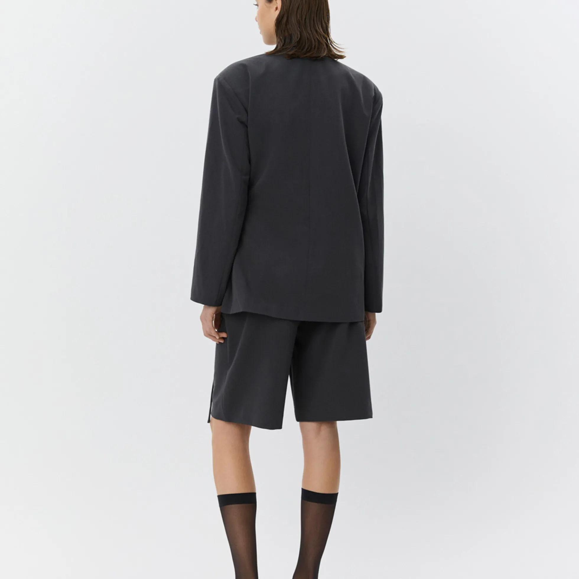 SussieSW Tie String Blazer, dark grey