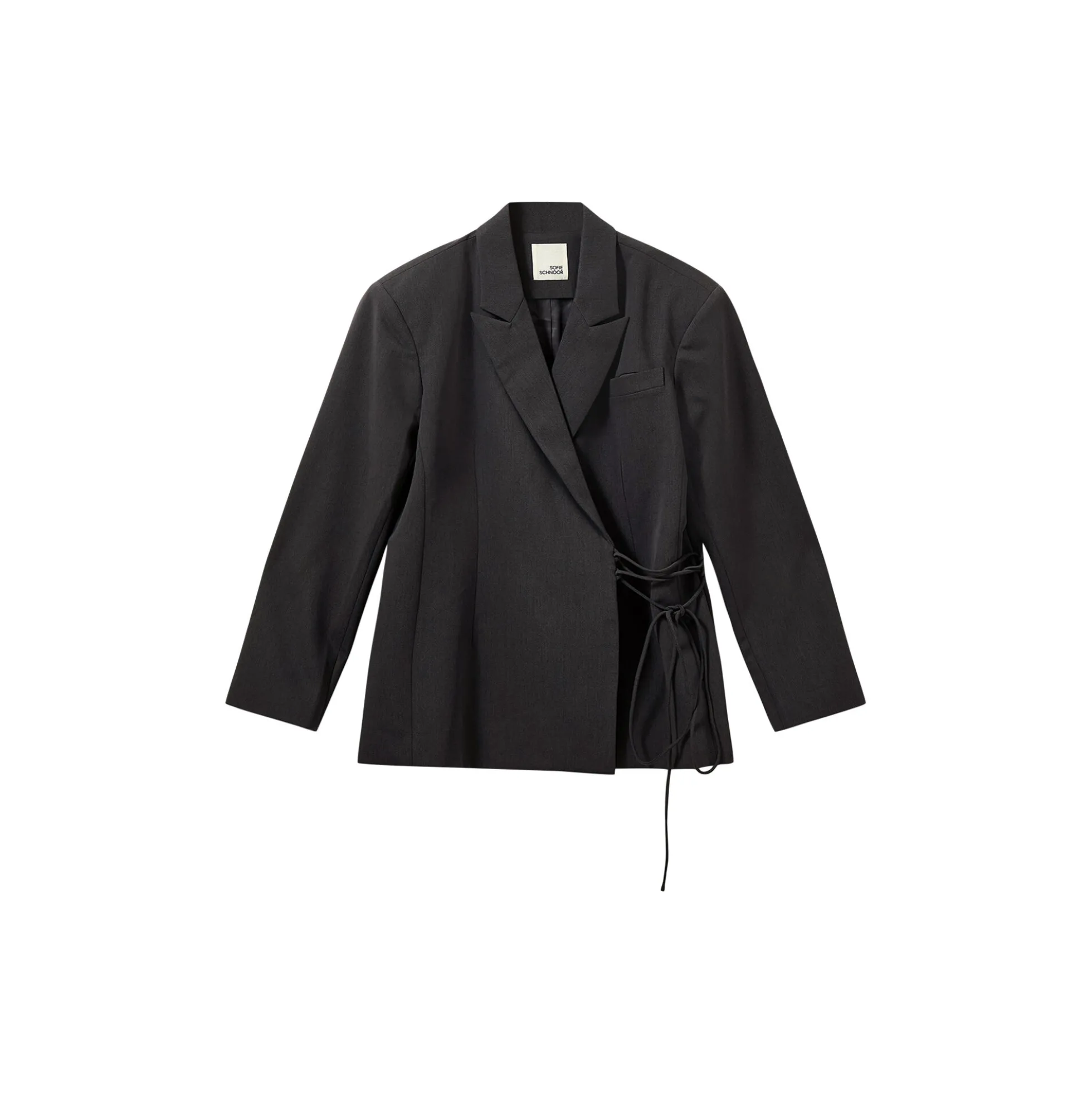 SussieSW Tie String Blazer, dark grey