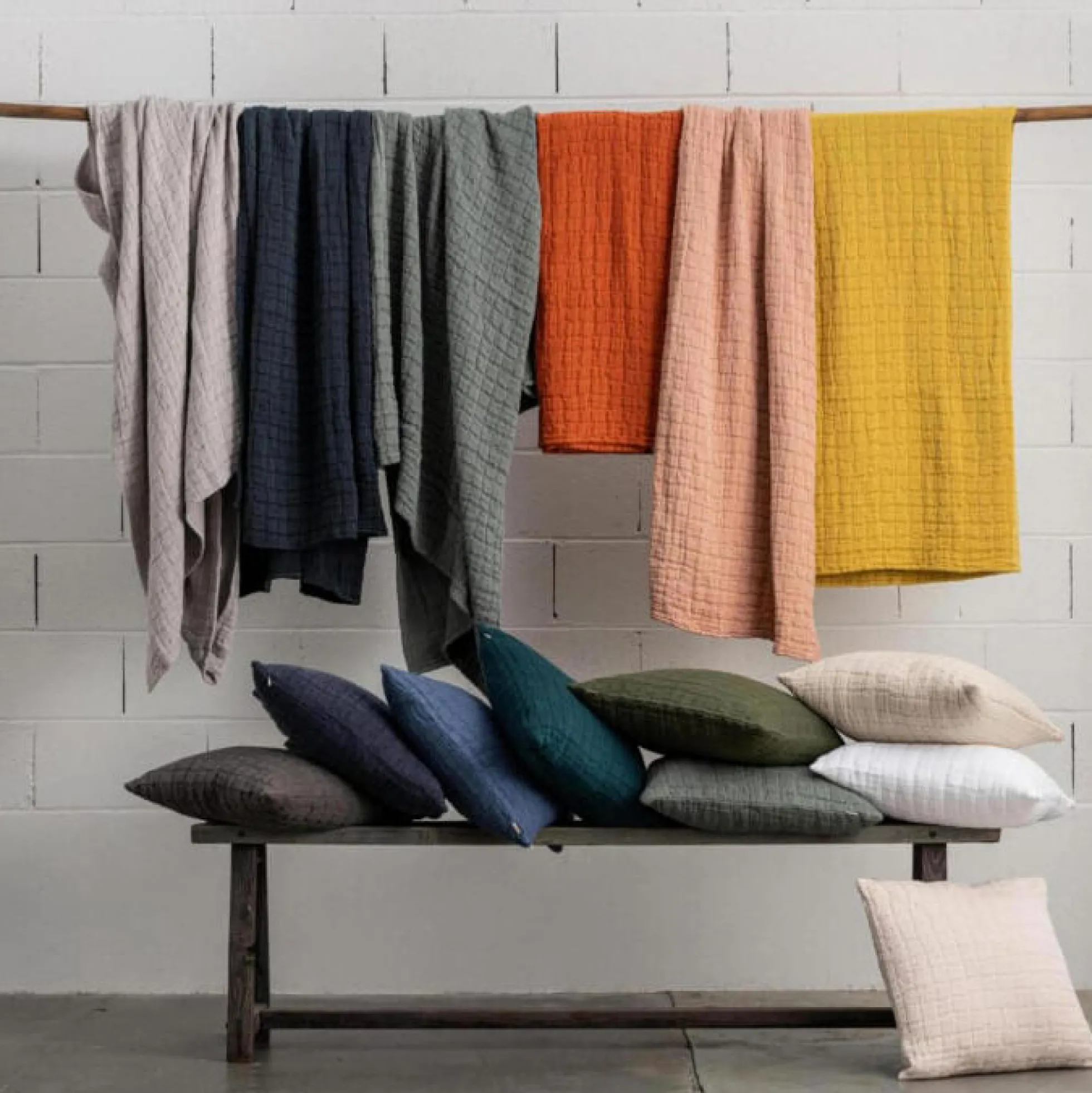 Swami sengetæppe, marine