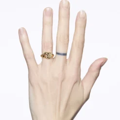 Swan Mini Signet Ring, gold