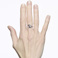 Swan Mini Signet Ring, silver