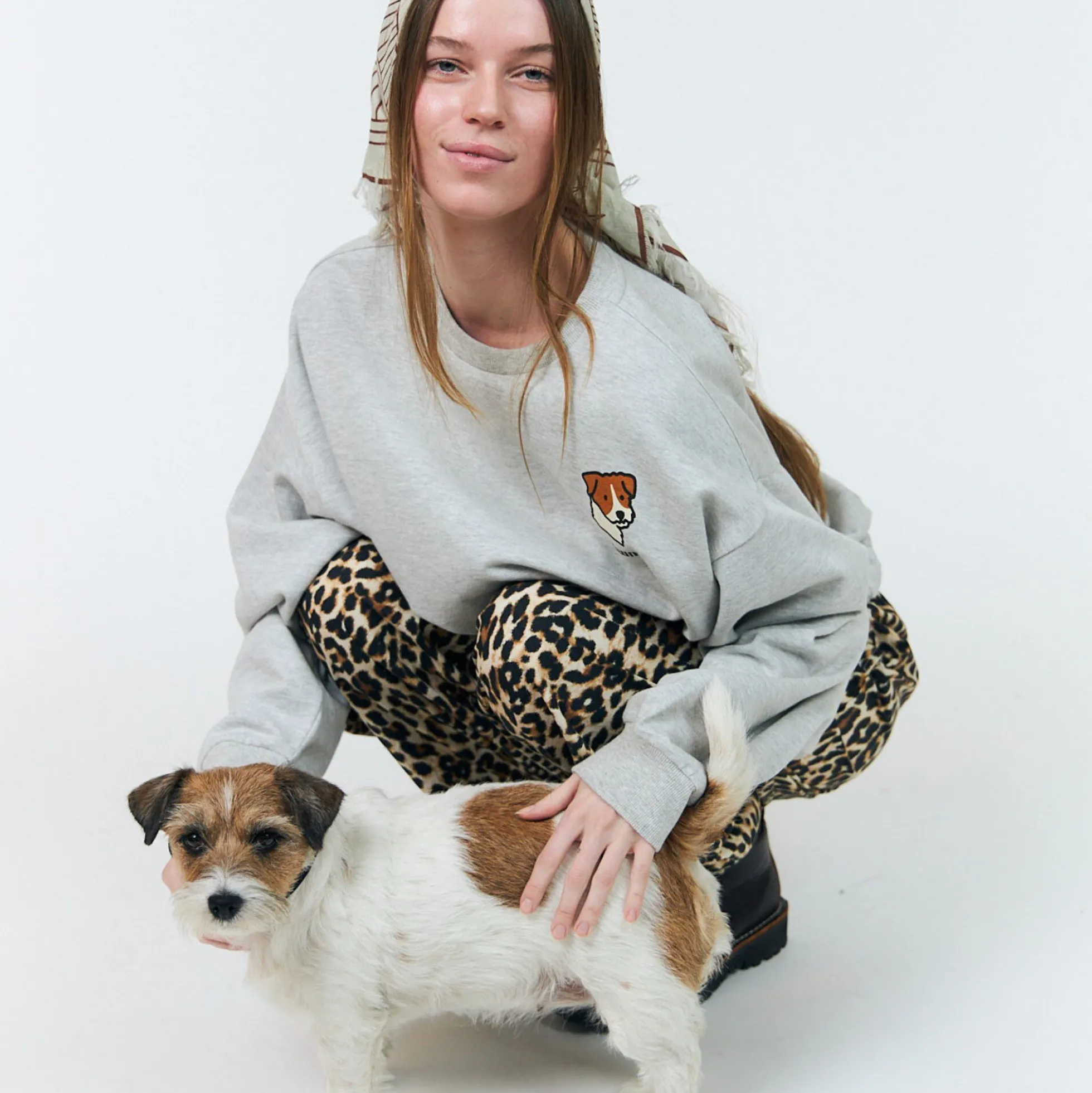 SydneyLL Dog Sweatshirt LS, light grey melange