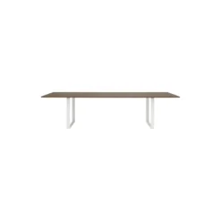 70/70 Table, solid smoked oak/white
