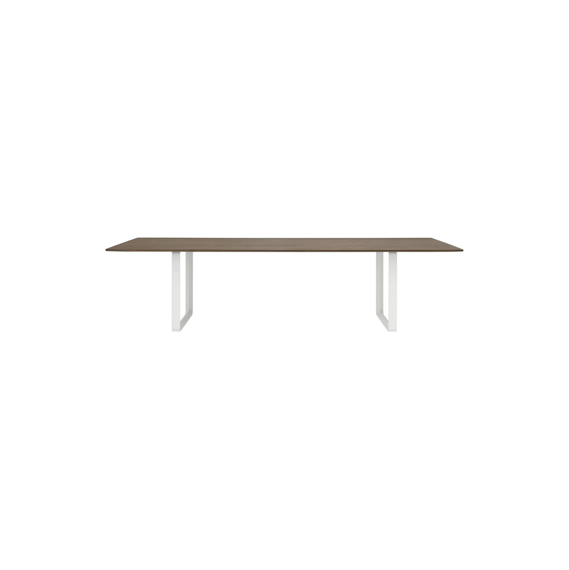 70/70 Table, solid smoked oak/white