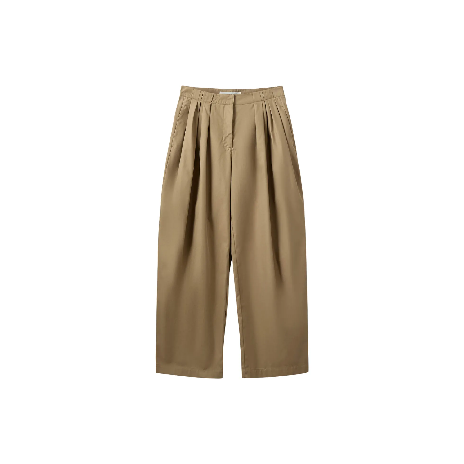 TAMARASW BARREL SHAPED TROUSERS, light brown