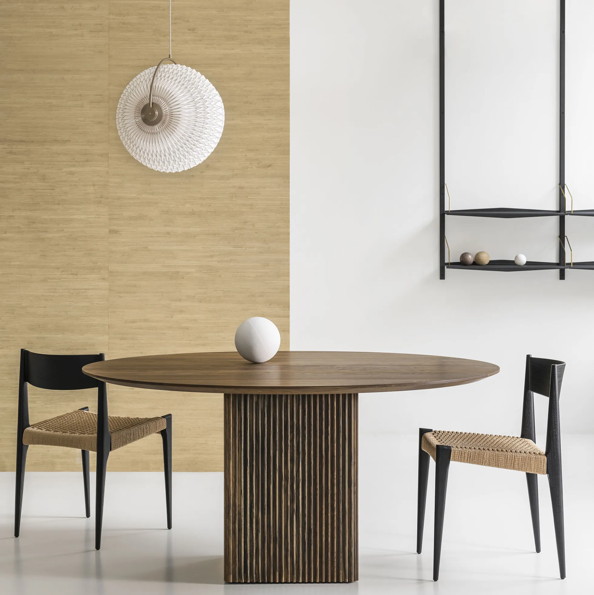 TEN TABLE ROUND, oiled walnut
