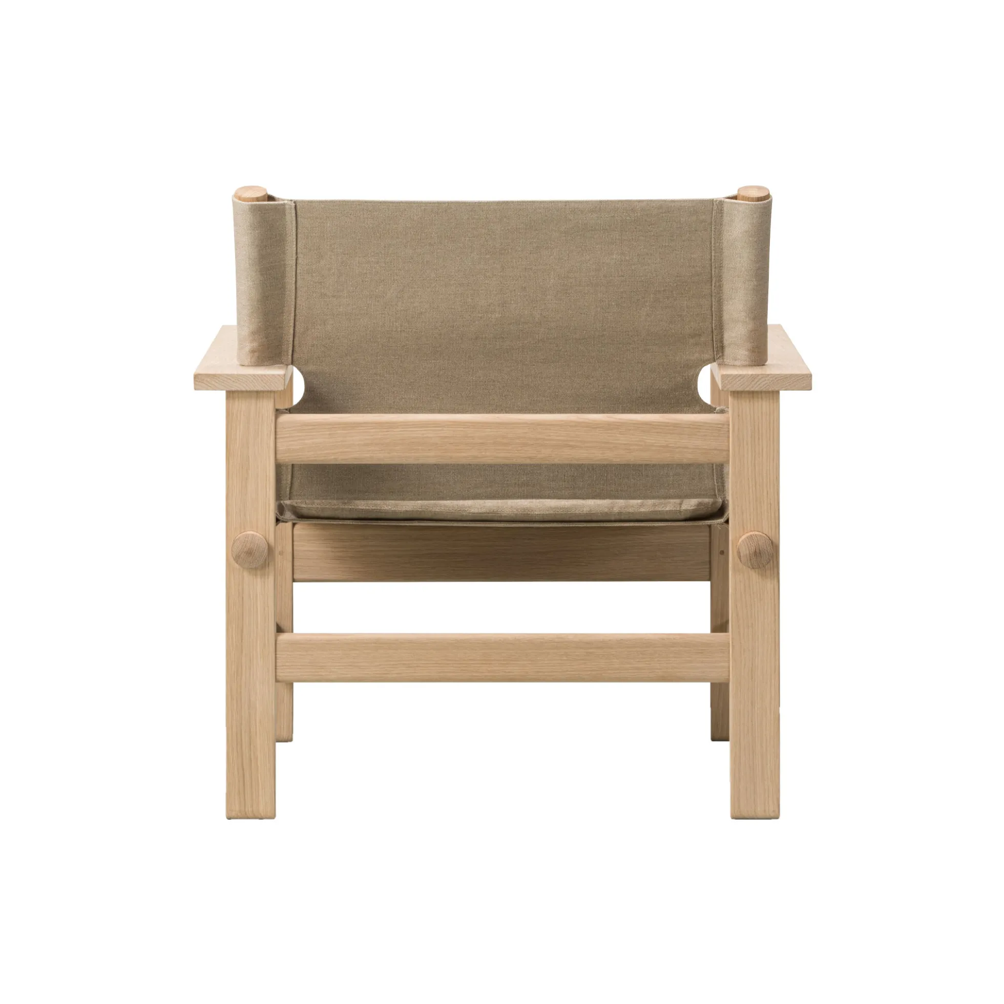 The Canvas Chair loungestol med hynde, sæbebehandlet eg/kanvas