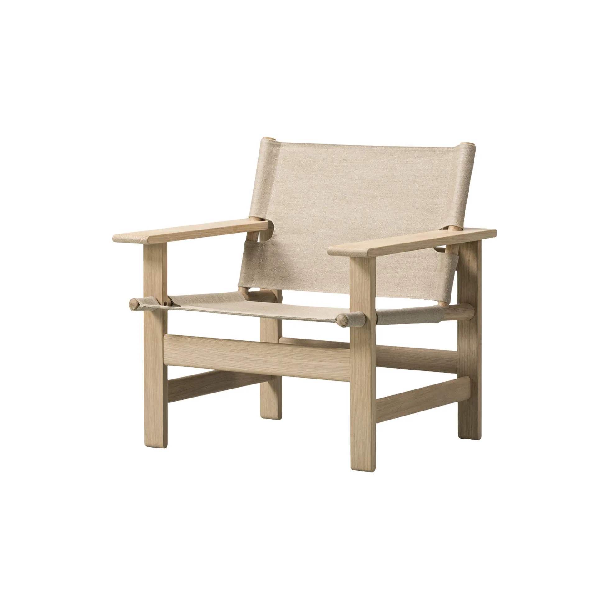 The Canvas Chair loungestol, sæbebehandlet eg/kanvas