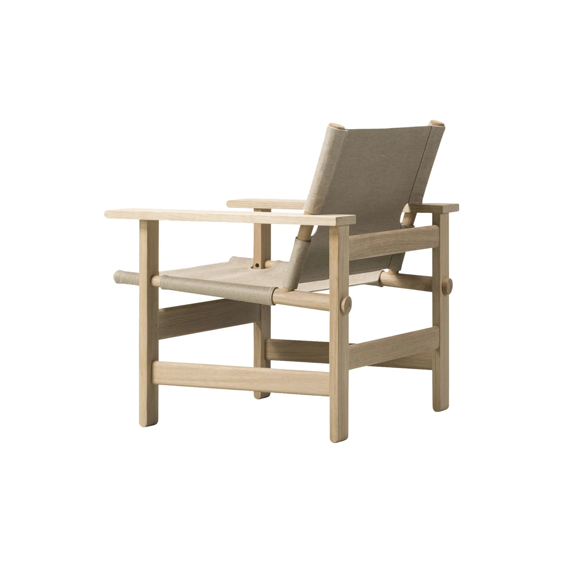 The Canvas Chair loungestol, sæbebehandlet eg/kanvas