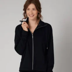 Thermal joggingbluse, black