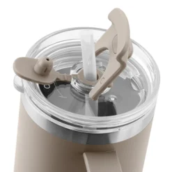 Thermo Cup With Straw, cream beige