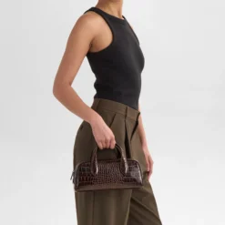 ThoraMBG Bag Croco, espresso brown