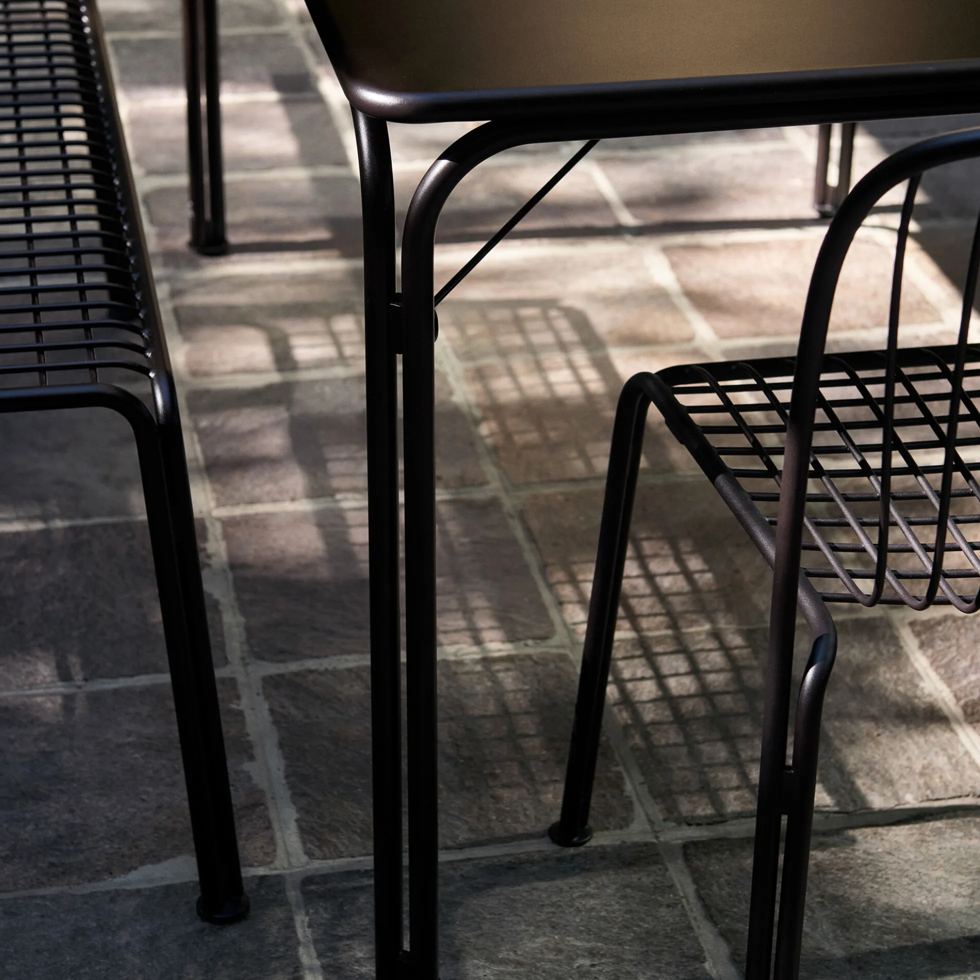 Thorvald SC113 Outdoor Dining Table, warm black