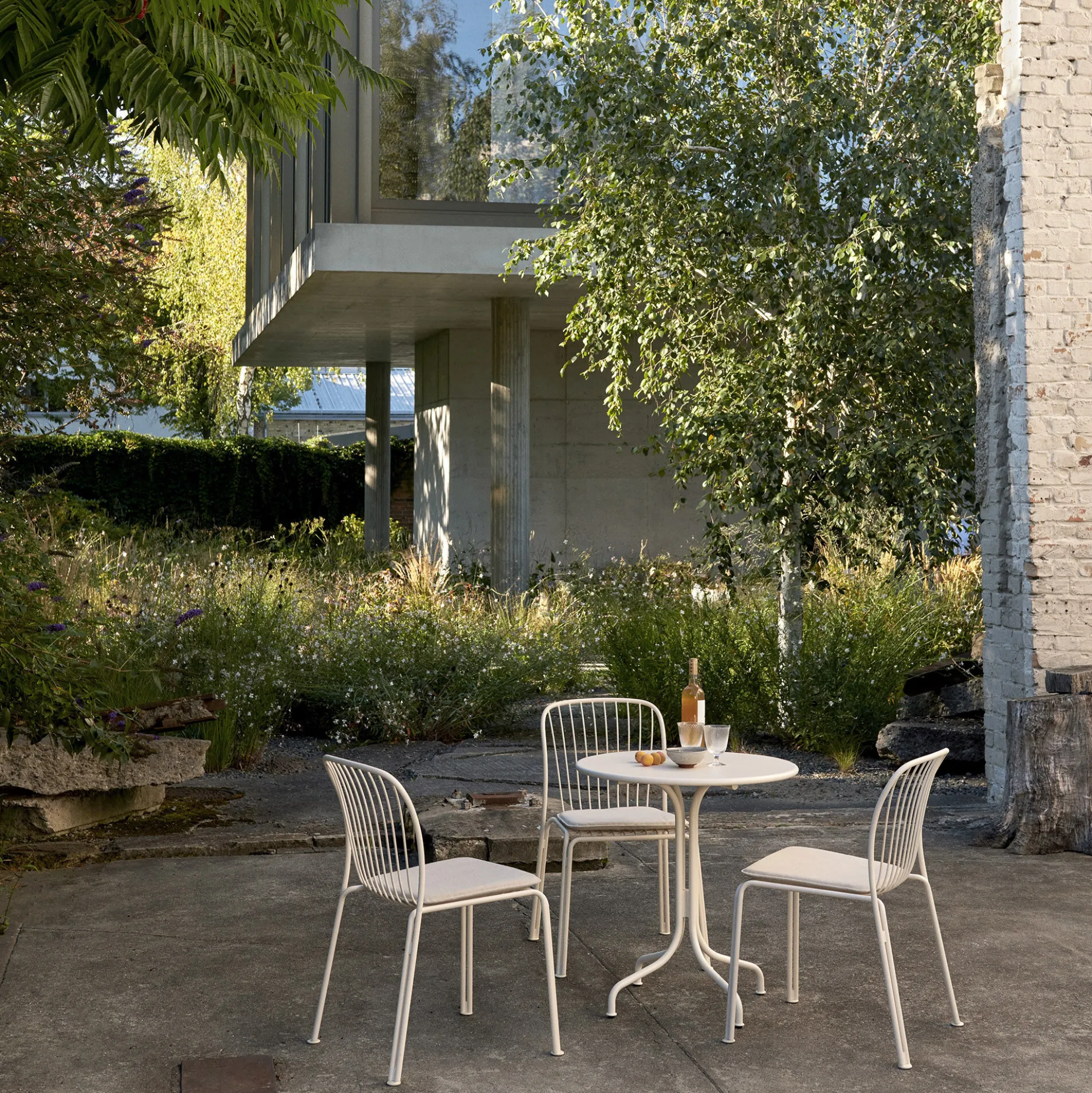 Thorvald SC94 Outdoor Side Chair, ivory