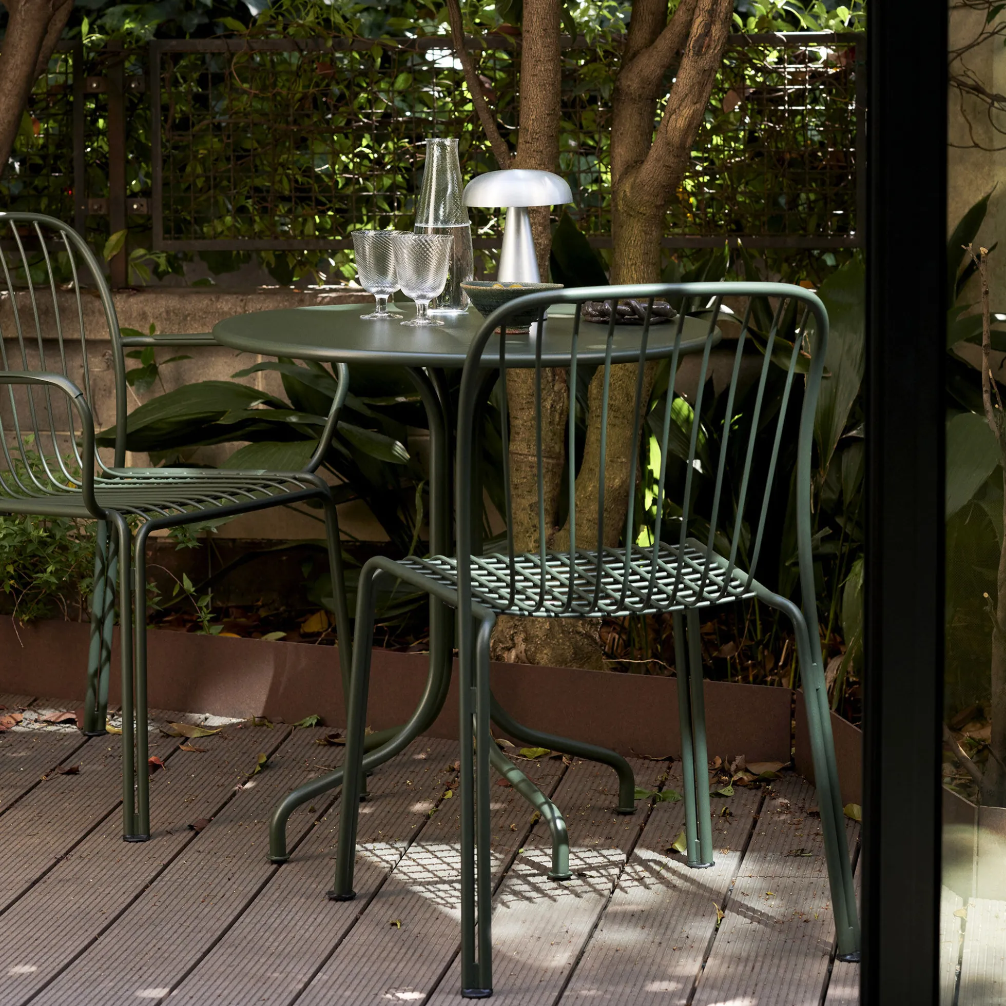 Thorvald SC94 Outdoor Side Chair, bronze green