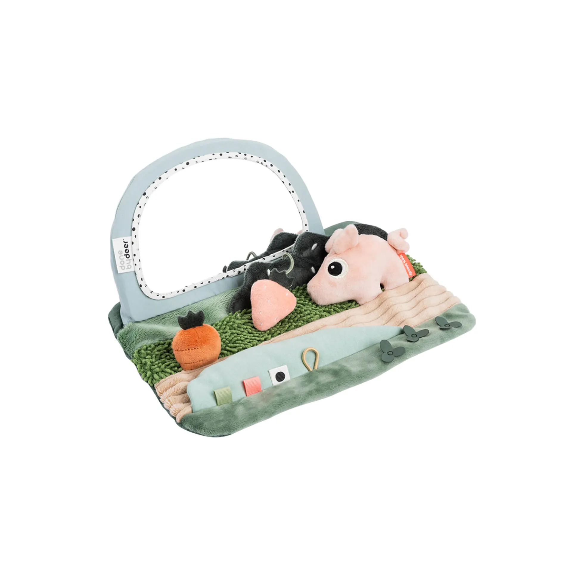 Tiny Farm tummy time sensorisk spejl, colour mix